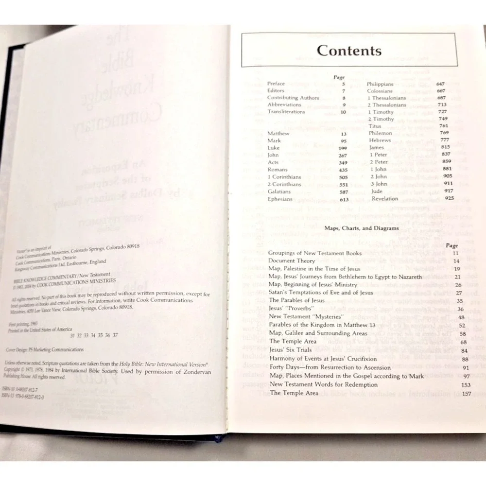 The Bible Knowledge Commentary 2 Volume Set Walvoord Zuck Hardcover Cook 2000